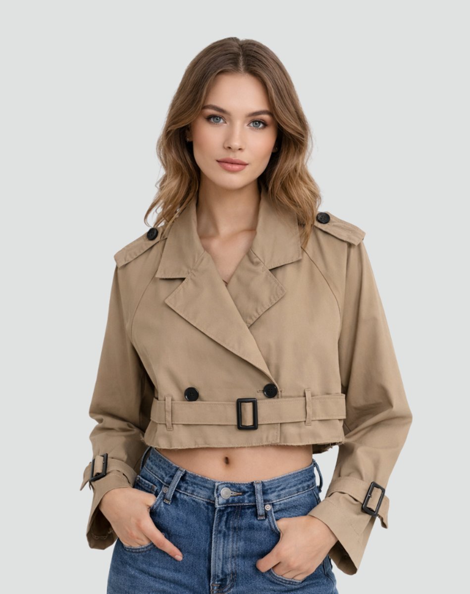 Juliana | Casaco Trench Corto com Cinto