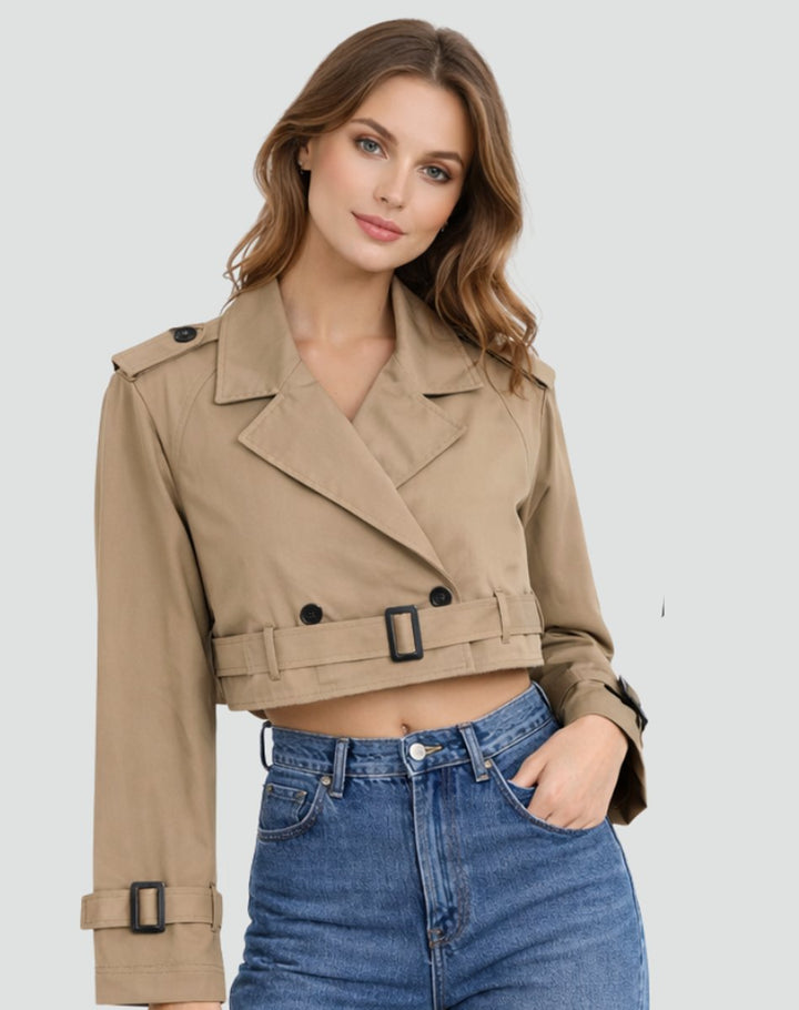 Juliana | Casaco Trench Corto com Cinto