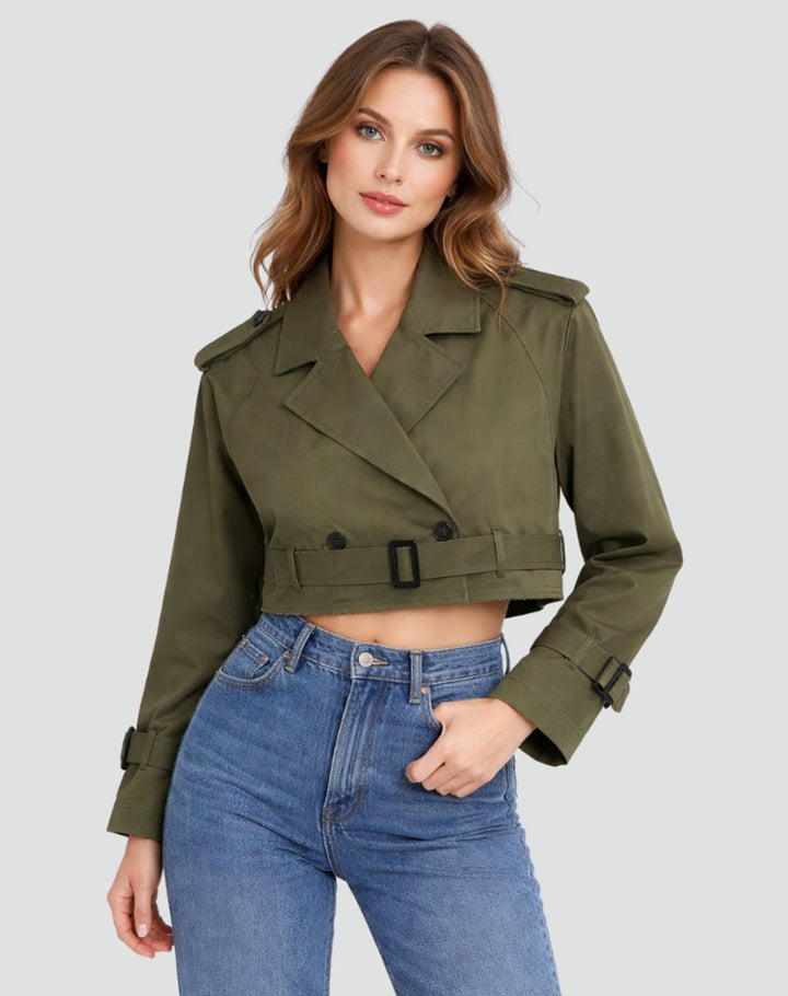 Juliana | Casaco Trench Corto com Cinto