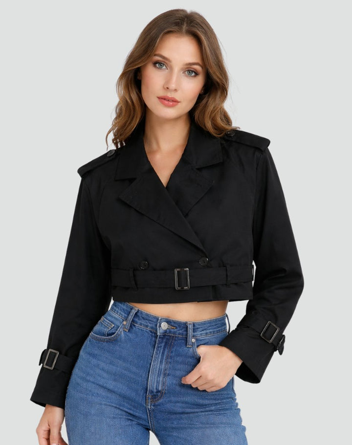 Juliana | Casaco Trench Corto com Cinto