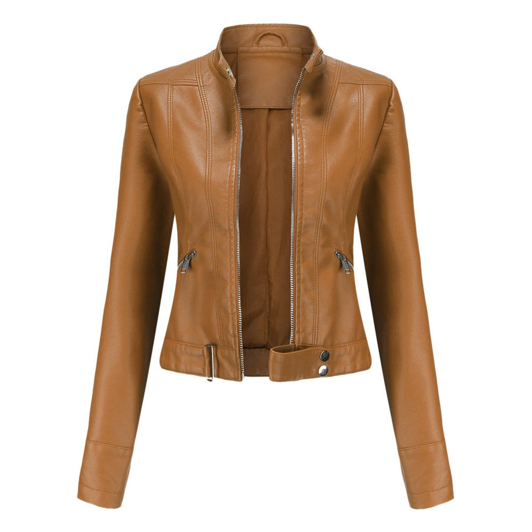 Linnea | Casaco Moto de Gola Alta Cortado