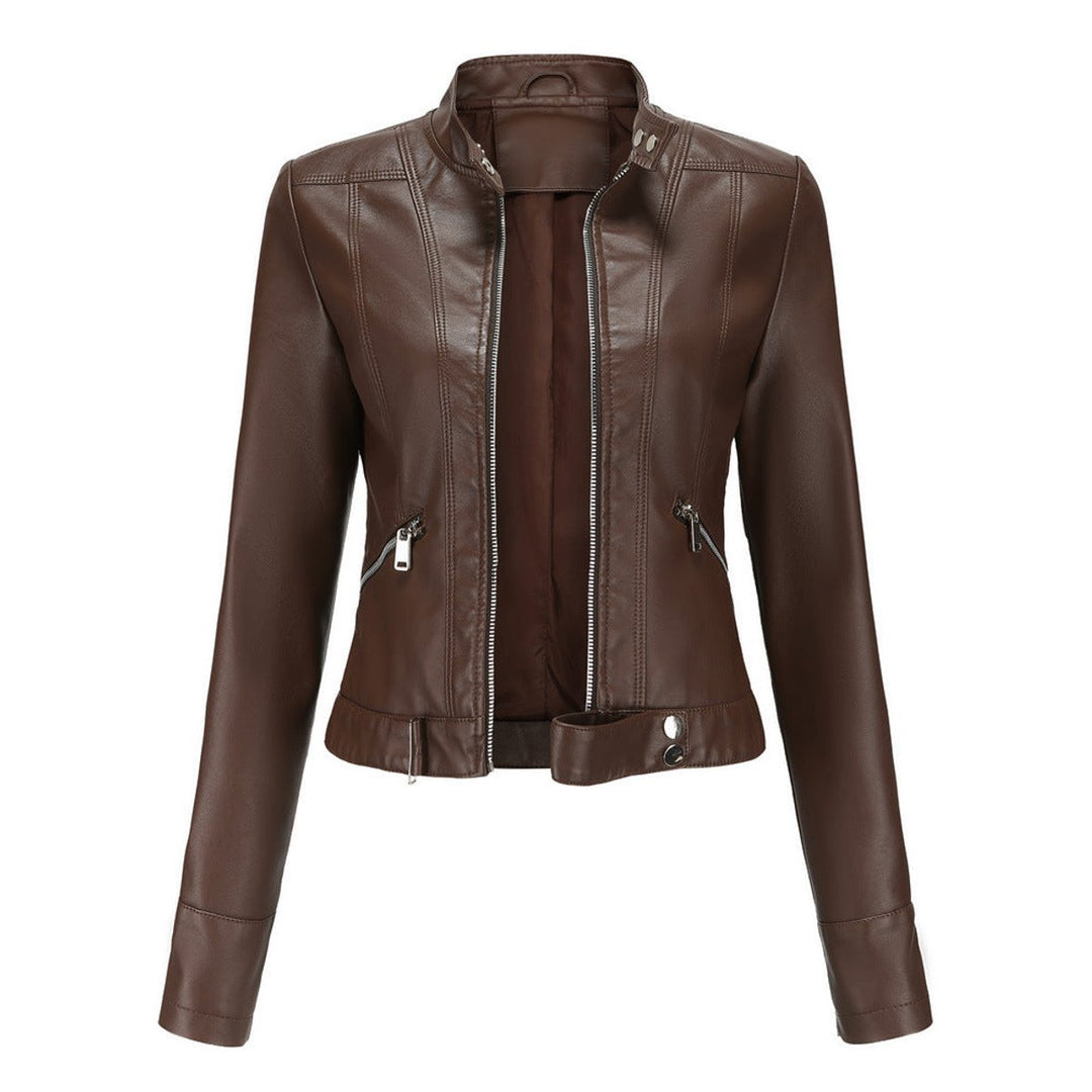 Linnea | Casaco Moto de Gola Alta Cortado