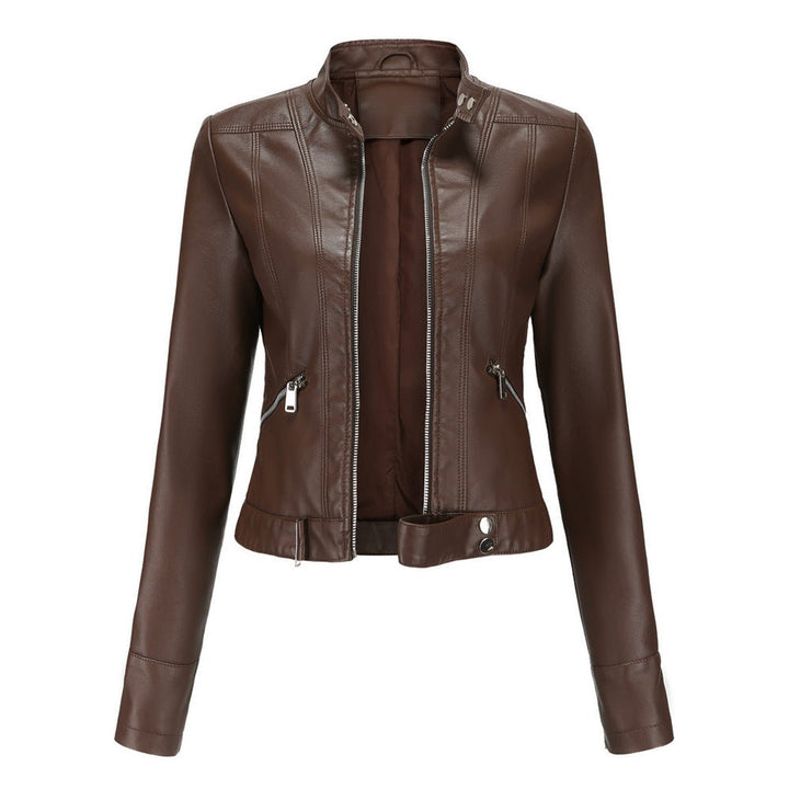 Linnea | Casaco Moto de Gola Alta Cortado