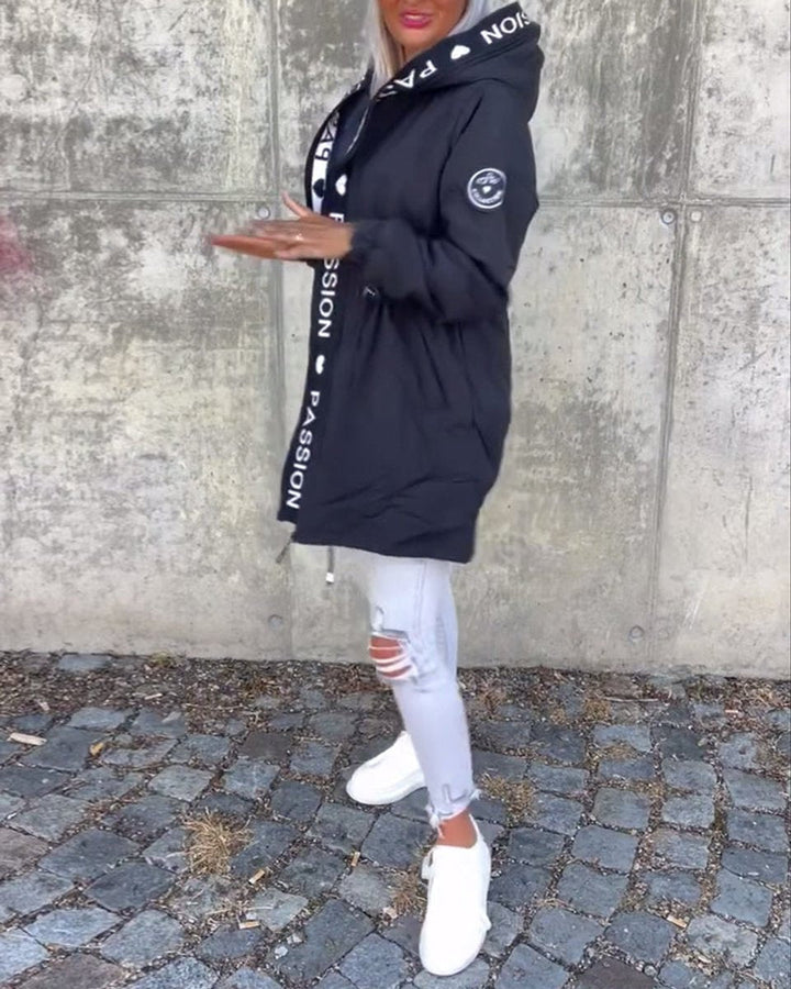 Camila | Parka Midi com Capuz e Cordão