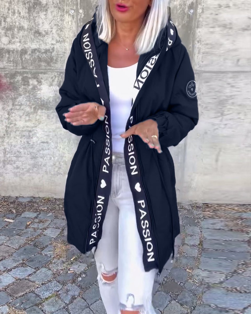 Camila | Parka Midi com Capuz e Cordão