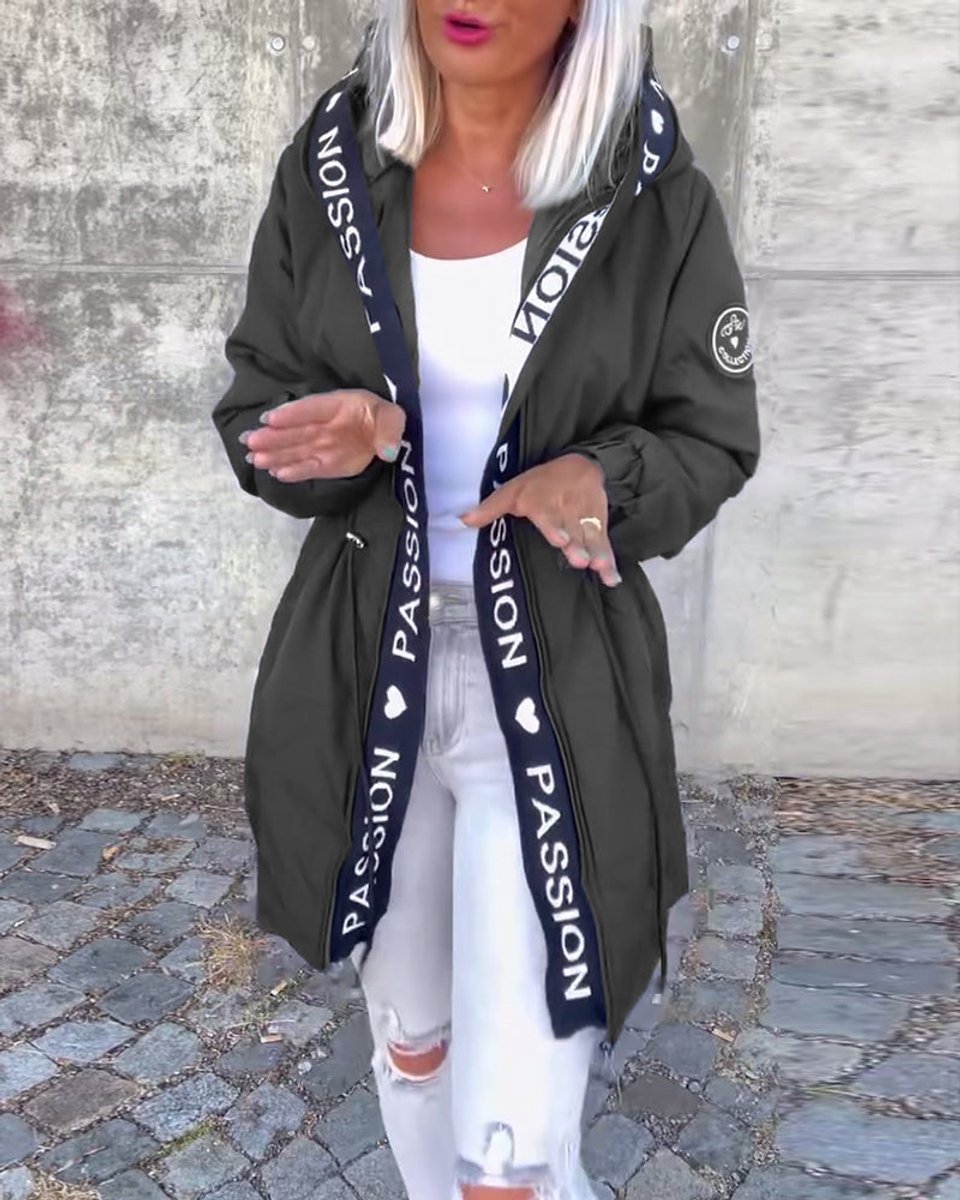 Camila | Parka Midi com Capuz e Cordão