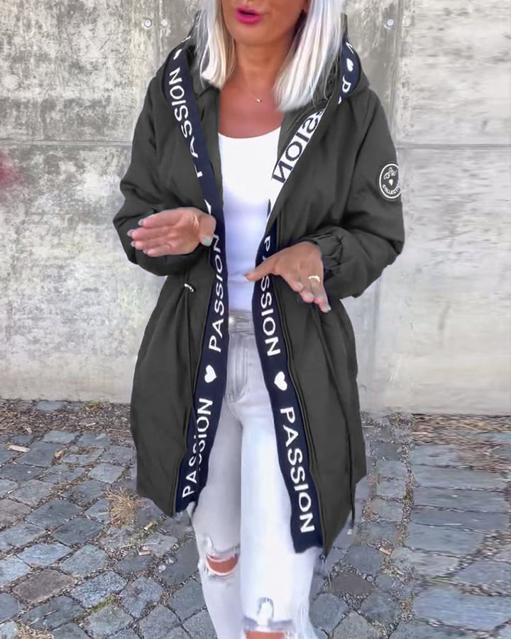 Camila | Parka Midi com Capuz e Cordão