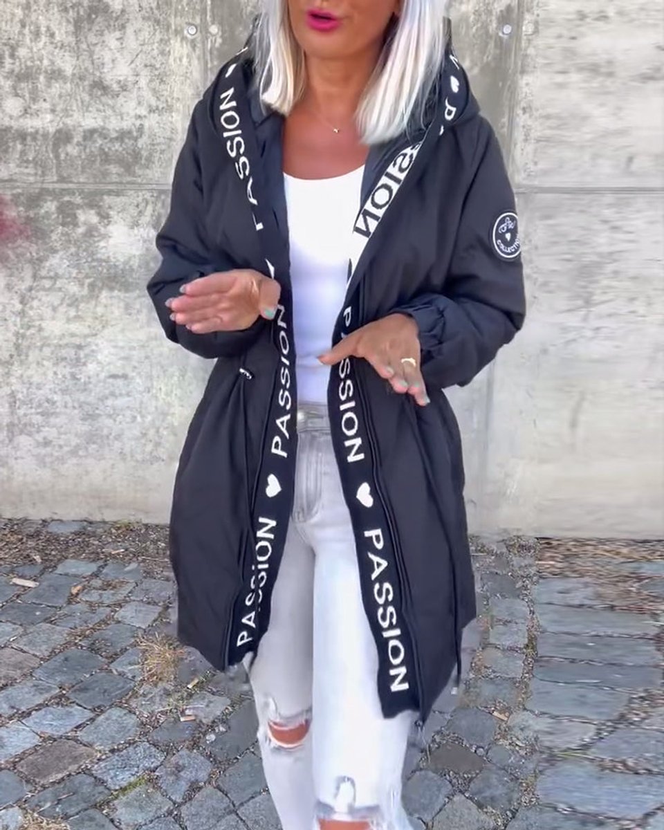 Camila | Parka Midi com Capuz e Cordão
