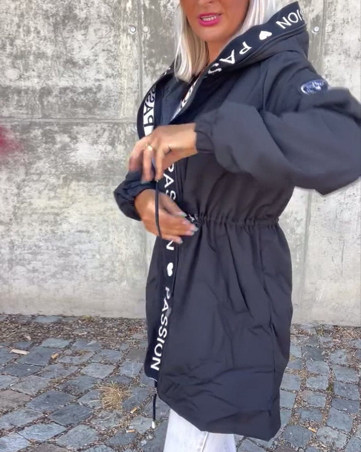 Camila | Parka Midi com Capuz e Cordão