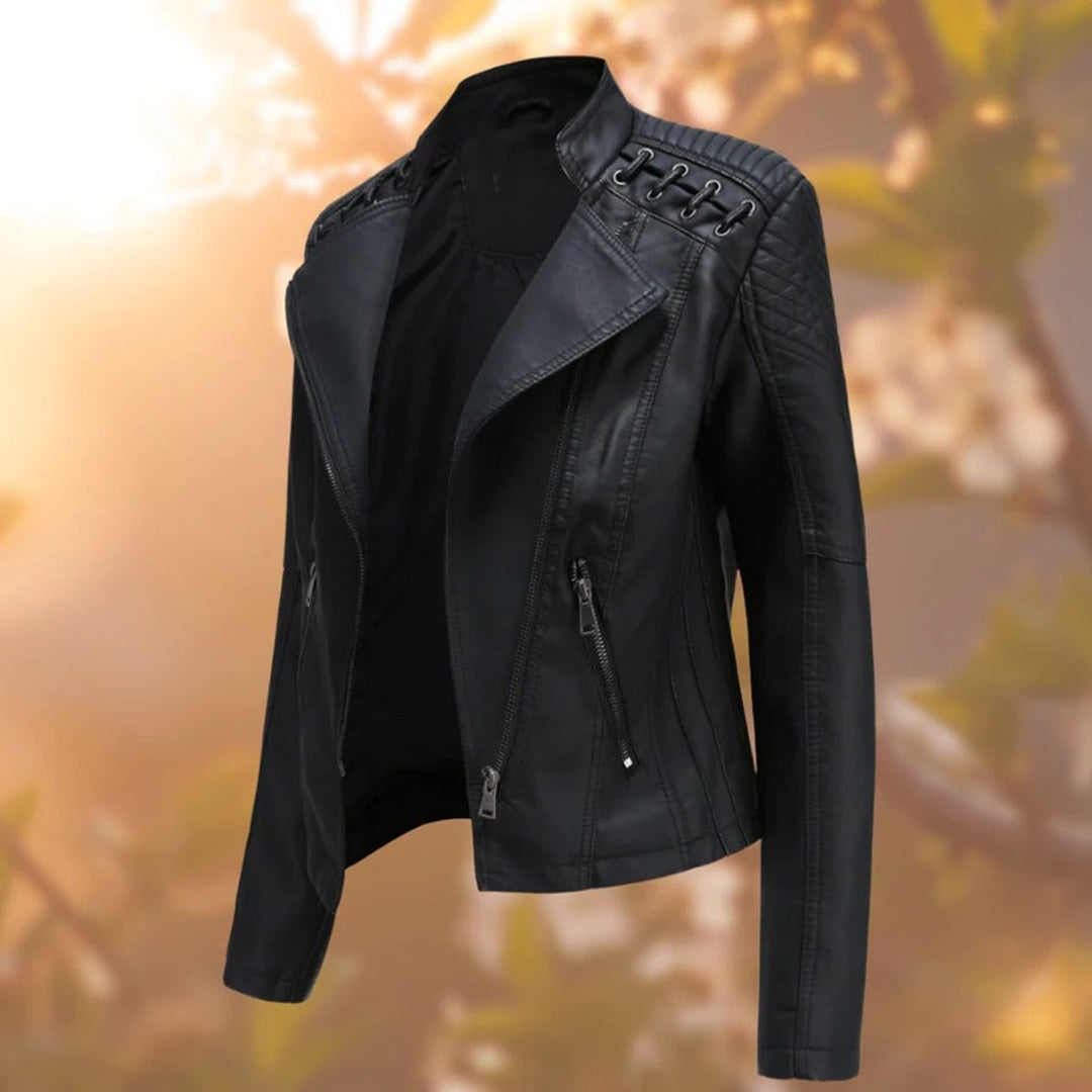 Valentina | Casaco de Corta-Vento Estilo Moto