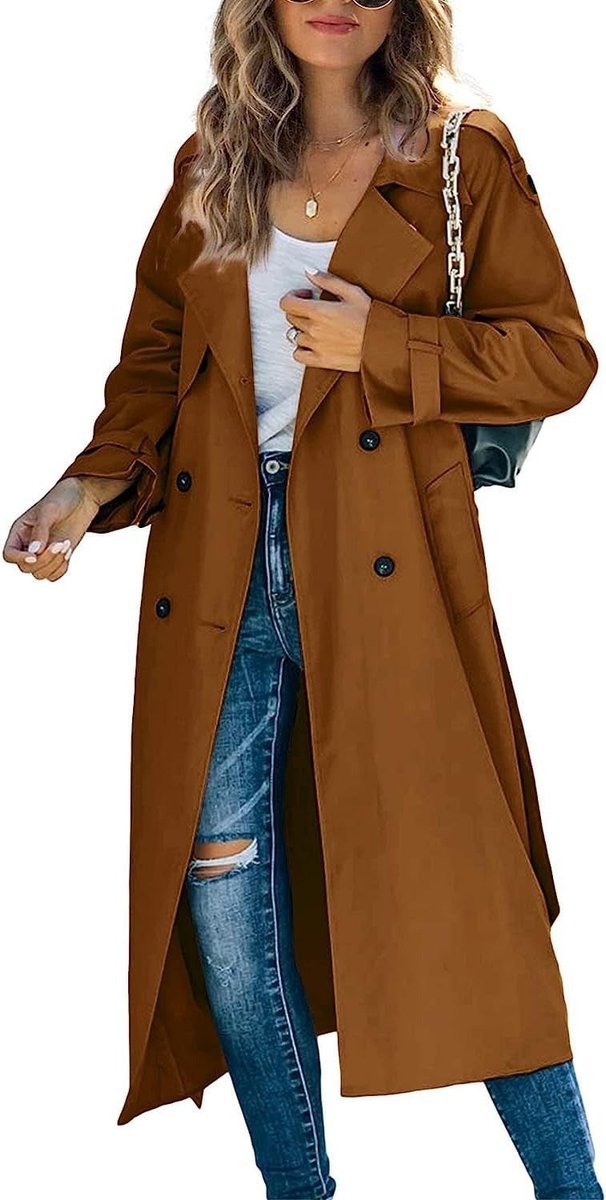 Juliet | Casaco Trench Longo com Cinto e Dupla Abotoadura