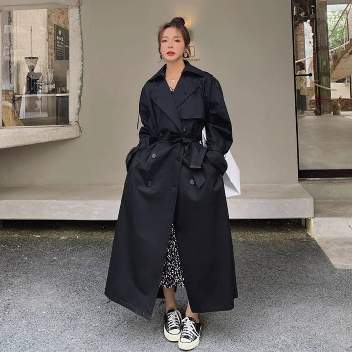 Lena | Casaco Trench Longo Oversized de Dupla Frente