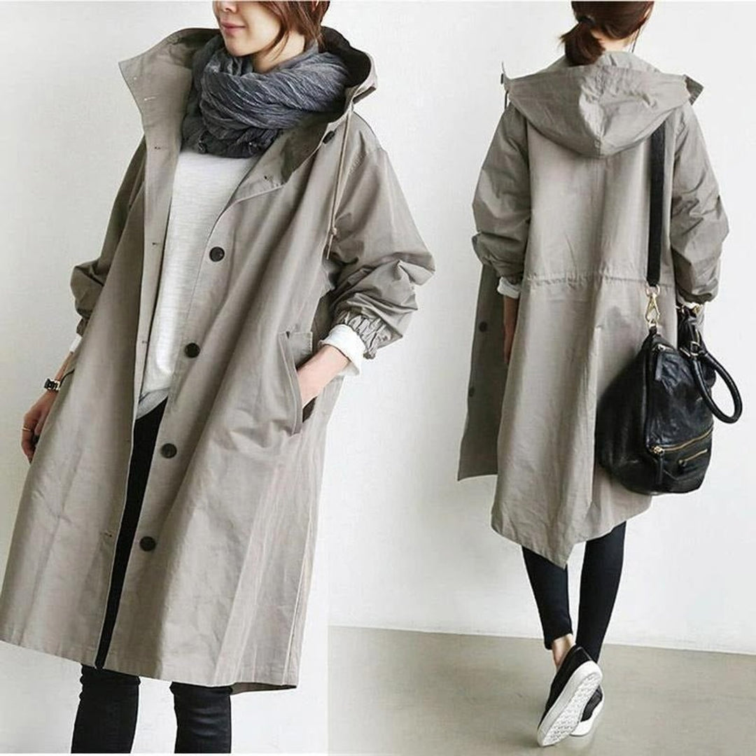 Maisie | Casaco Oversized com Capuz e Botões à Frente