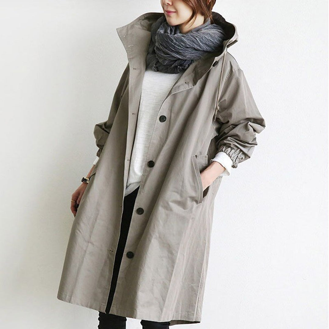 Maisie | Casaco Oversized com Capuz e Botões à Frente