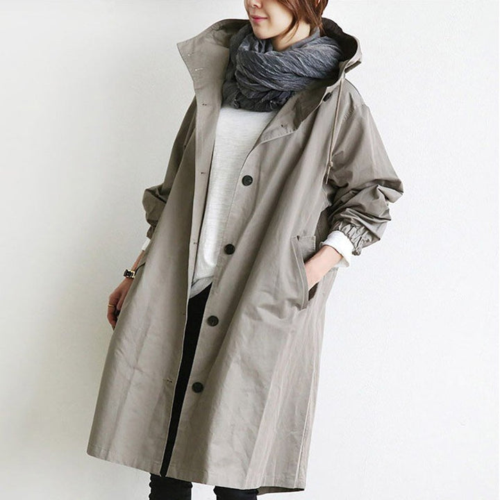 Maisie | Casaco Oversized com Capuz e Botões à Frente