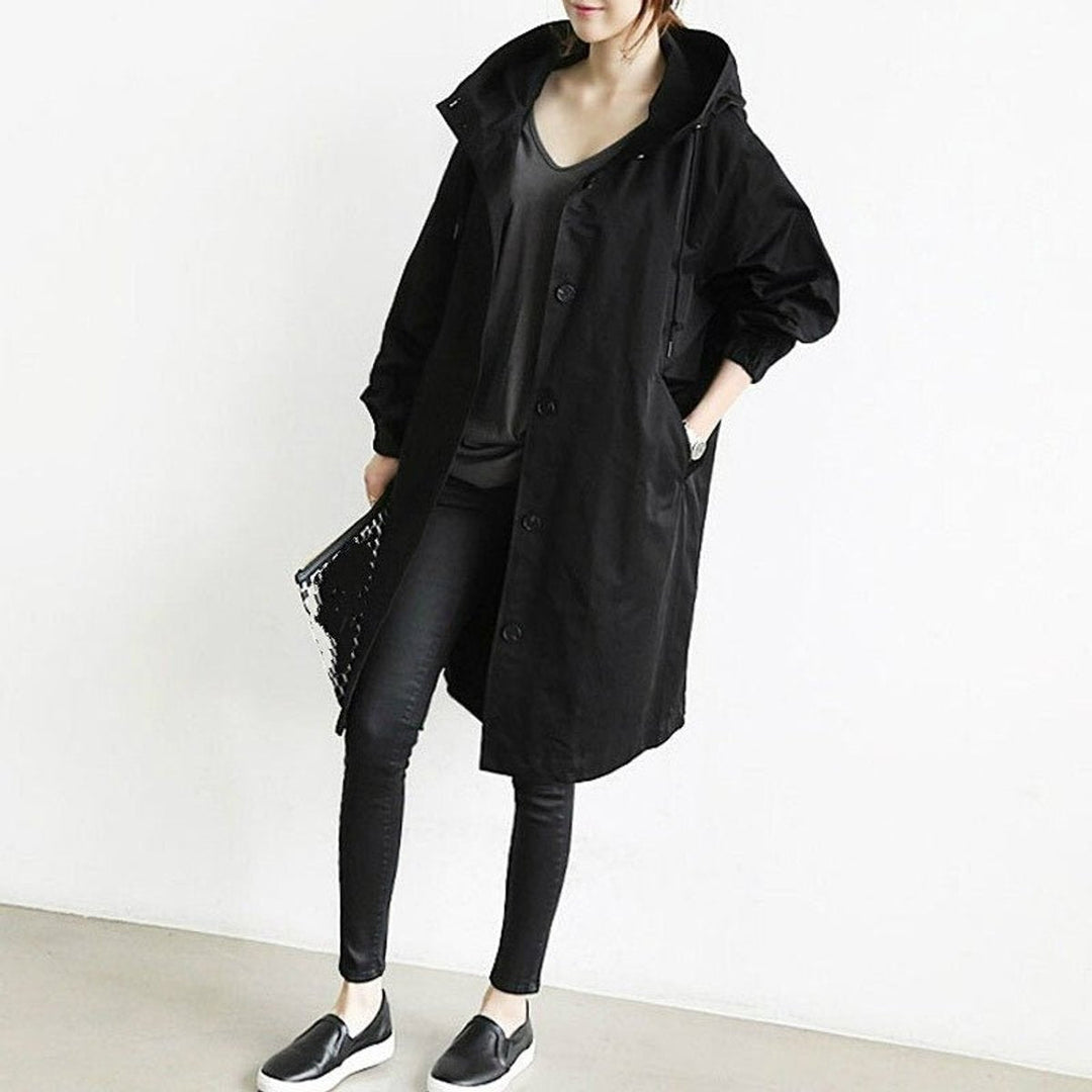 Maisie | Casaco Oversized com Capuz e Botões à Frente