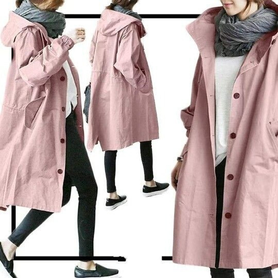 Maisie | Casaco Oversized com Capuz e Botões à Frente