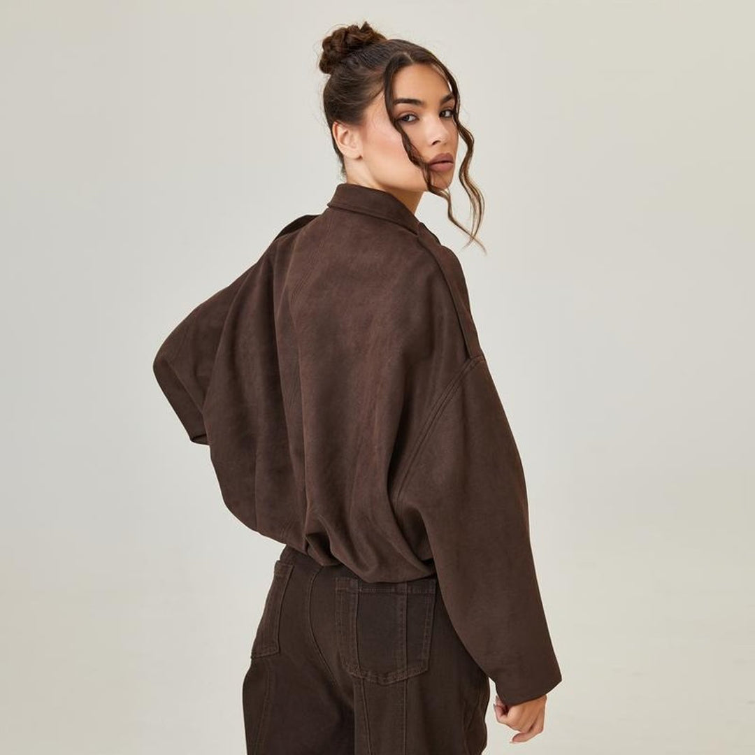 Louisa | Casaco Bomber Oversized Relaxado