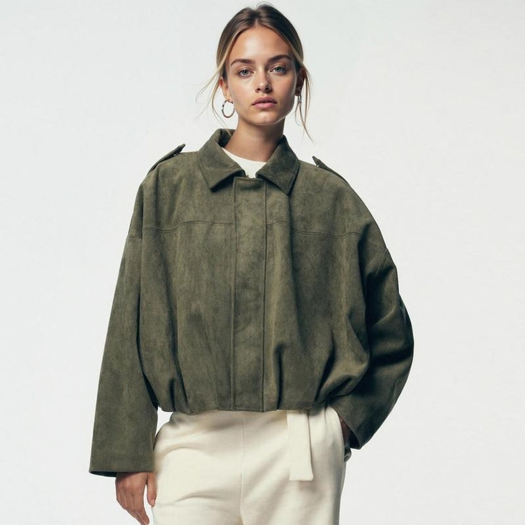 Louisa | Casaco Bomber Oversized Relaxado